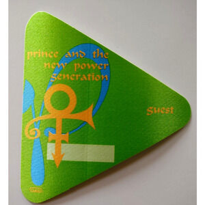 Prince And The New Power Generation Backstage Pass Cloth Fabric Funk 1992 Green